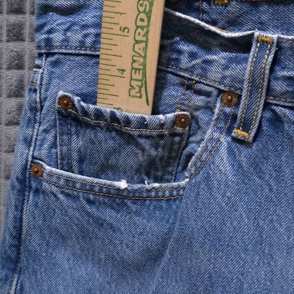 Levis 501 Light Wash Jeans 38x30 VTG 90s Retro Button Fly Distressed Grunge Work - Picture 5 of 16